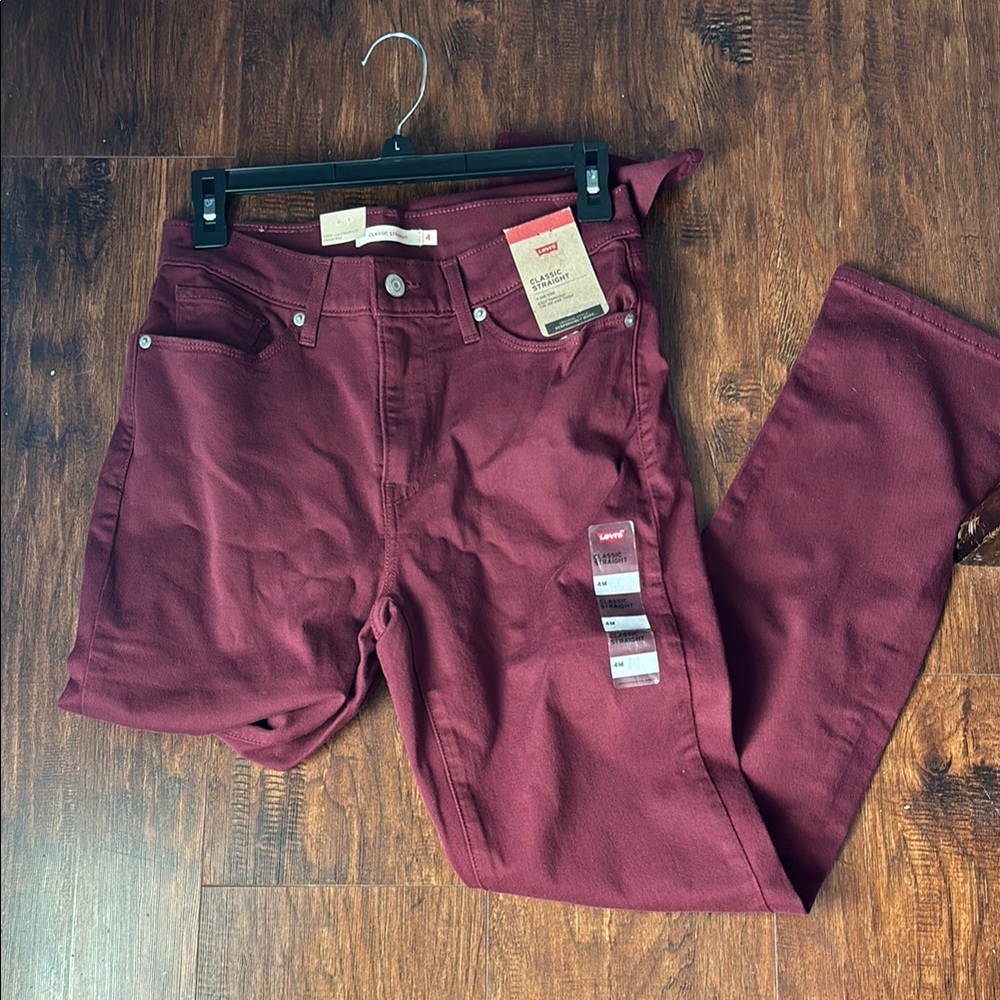 Levi's Deep Red Denim Pants